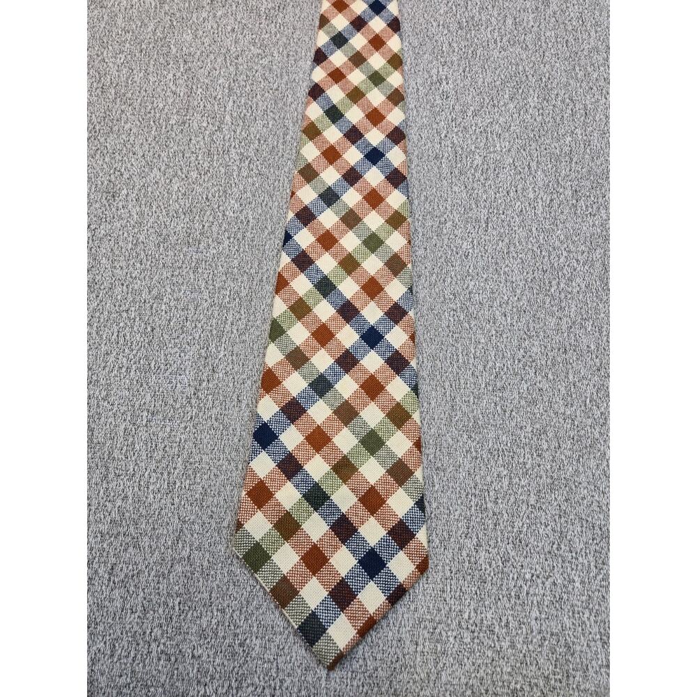Craigmill Lambswool Tie Checkered Plaid Pattern Classic Men’s Neckwear